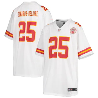 youth nike clyde edwards helaire white kansas city chiefs g